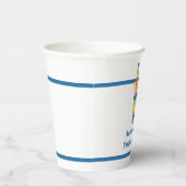 Regenboog gekleurd Pinata verjaardagsfeestje Papieren Bekers (Rechts)