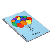 Regenboog Gekleurde Ballons met het Notitieboekje Notitieboek (Rechterzijde)
