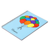 Regenboog Gekleurde Ballons met het Notitieboekje Notitieboek (Linkerzijde)