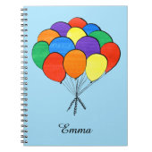 Regenboog Gekleurde Ballons met het Notitieboekje Notitieboek (Voorkant)