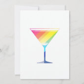 Regenboog gekleurde brieven verjaardagsfeestje kaart (Achterkant)