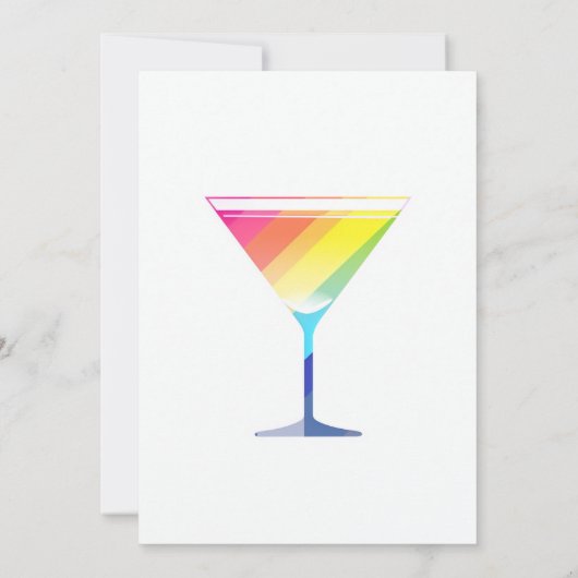 Regenboog gekleurde brieven verjaardagsfeestje kaart (Achterkant)