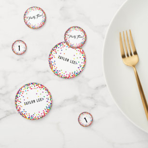 Regenboog Gekleurde Confetti decor voor Verjaardag