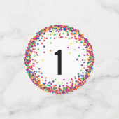 Regenboog Gekleurde Confetti decor voor Verjaardag (Kleine voorkant)