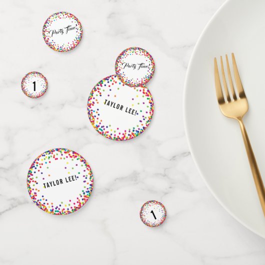 Regenboog Gekleurde Confetti decor voor Verjaardag (Groep)