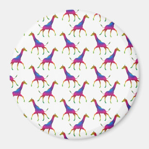 Regenboog Gekleurde Giraffe Magneet