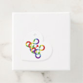 Regenboog, gekleurde handen bedankjes labels (In situ)