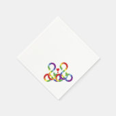 Regenboog, gekleurde handen servet (Hoek)