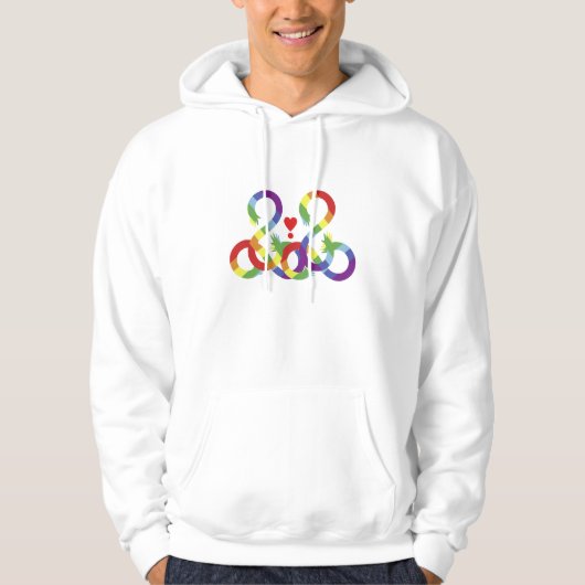 Regenboog, gekleurde handen. T-shirt (Voorkant)