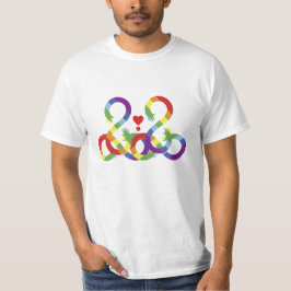 Regenboog, gekleurde handen. T-shirt
