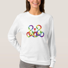 Regenboog, gekleurde handen. T-shirt