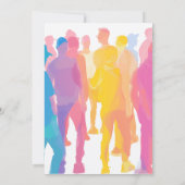 Regenboog gekleurde letters Pride Party Kaart (Achterkant)