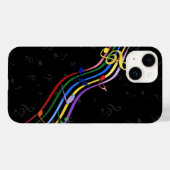 Regenboog gekleurde muziek Case-Mate iPhone case (Achterkant (horizontaal))