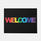 Regenboog gekleurde welkomstmat deurmat (Voorkant)