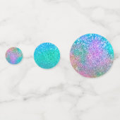 Regenboog gekleurde zeemeermin glitter confetti (Achterkanten)