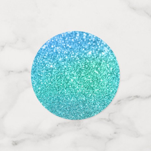 Regenboog gekleurde zeemeermin glitter confetti (Kleine voorkant)