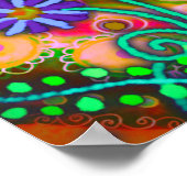 Regenboog Gekleurde "Zorgen is Koel" Lerarenschool Poster (Hoek)