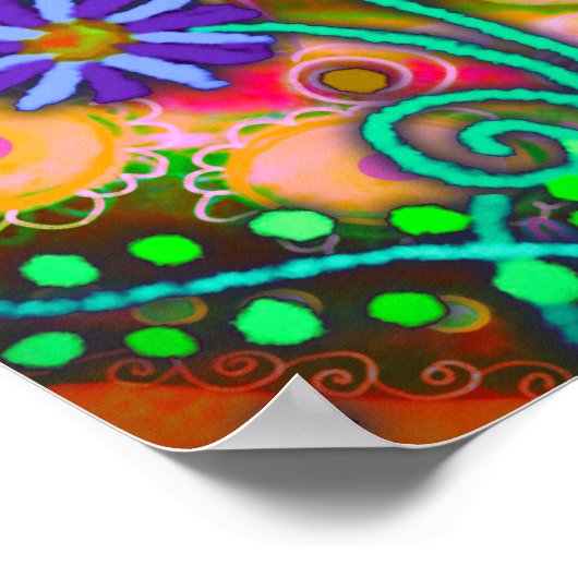 Regenboog Gekleurde "Zorgen is Koel" Lerarenschool Poster (Hoek)