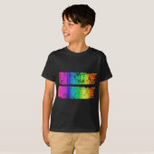 Regenboog Gelijkheid Penseelstreek Gelijk teken Pr T-shirt (Voorkant volledig)