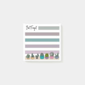 Regenboog Gelijnd Geplante Succulenten & Cactussen Post-it® Notes (Voorkant)