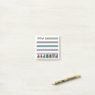 Regenboog Gelijnd Geplante Succulenten & Cactussen Post-it® Notes