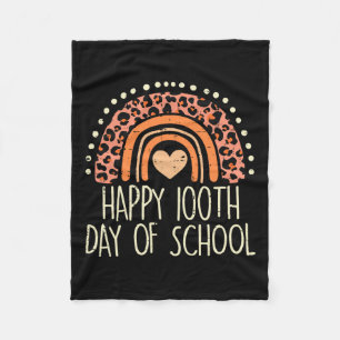 Regenboog Gelukkig 100ste Dag School Schattig 100  Fleece Deken