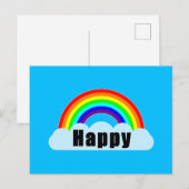 REGENBOOG - Gelukkig Briefkaart (Voorkant / Achterkant)