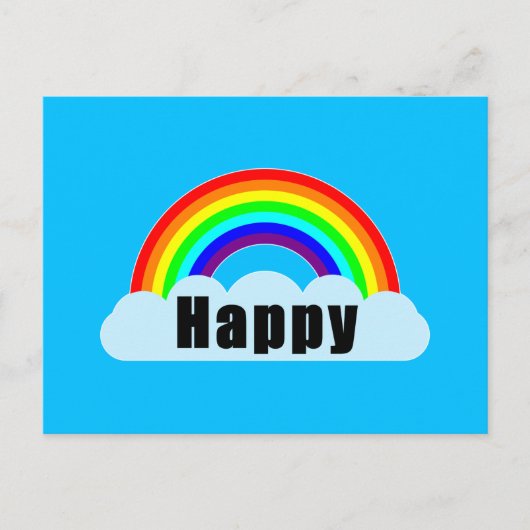REGENBOOG - Gelukkig Briefkaart (Voorkant)
