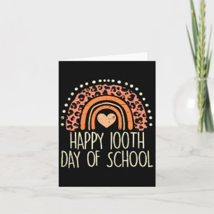 Regenboog Gelukkige 100e Dag School Schattige 100 Kaart