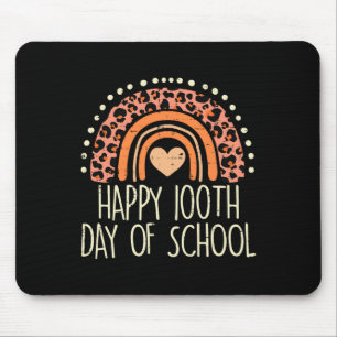 Regenboog Gelukkige 100e Dag School Schattige 100 Muismat
