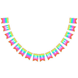 Regenboog Gelukkige Verjaardag Bunting Flag Banner