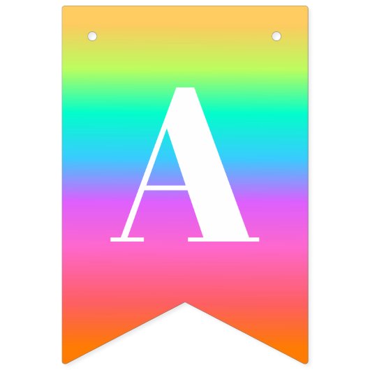 Regenboog Gelukkige Verjaardag Bunting Flag Banner (Derde vlag)