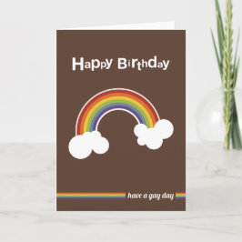regenboog | Gelukkige verjaardag | Heb een gay dag Kaart