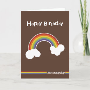 regenboog   Gelukkige verjaardag   Heb een gay dag Kaart