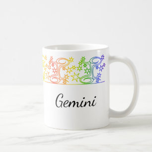 Regenboog Gemini sterrenbeeld Gepersonaliseerde mo Koffiemok