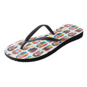 Regenboog Gender Vlaggen Baard Mannen Teenslippers (Schuin)
