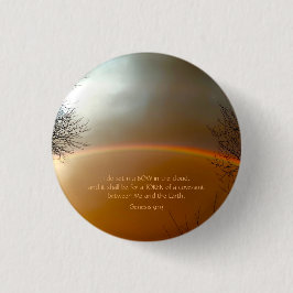 Regenboog Genesis Schriftuur Bijbelvers  Ronde Button 3,2 Cm