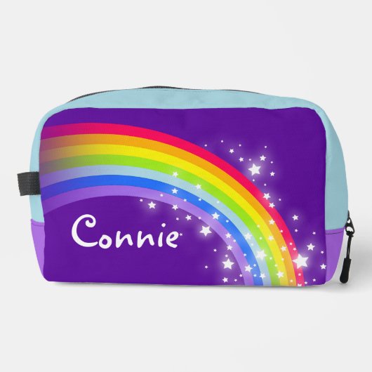 Regenboog genoemd kleurrijk kinder potlood hoesje toilettasje (Voorkant)