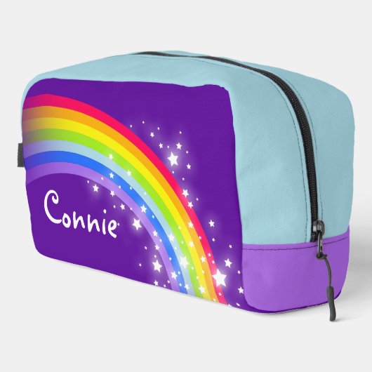 Regenboog genoemd kleurrijk kinder potlood hoesje toilettasje (Rechterhoek)