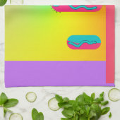 Regenboog Geo Mix Theedoek (Gevouwen)