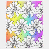 Regenboog Geo Windmolentjes Fleece Deken (Voorkant)