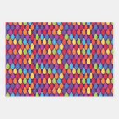 Regenboog geometrisch bladpatroon inpakpapier vel (Voorkant 3)
