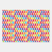 Regenboog geometrisch bladpatroon inpakpapier vel (Voorkant 2)