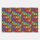 Regenboog geometrisch bladpatroon inpakpapier vel (Voorkant)