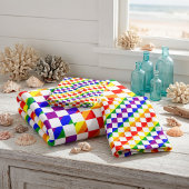 Regenboog Geometrisch Geruit Bad Handdoek