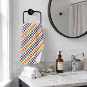 Regenboog Geometrisch Geruit Bad Handdoek