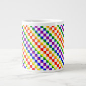 Regenboog Geometrisch Grote Koffiekop (Voorkant)