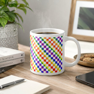 Regenboog Geometrisch Grote Koffiekop