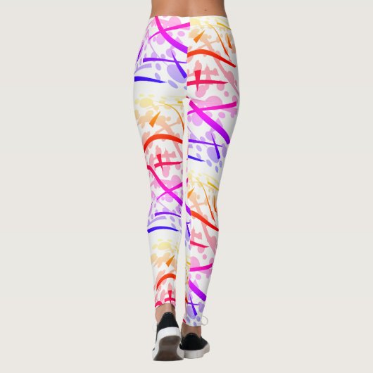 Regenboog geometrisch - leggings (Achterkant)
