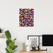 Regenboog Geometrisch - Print (Thuiskantoor)